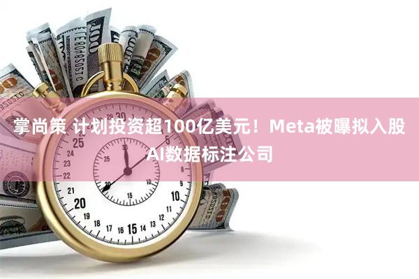 掌尚策 计划投资超100亿美元！Meta被曝拟入股AI数据标注公司